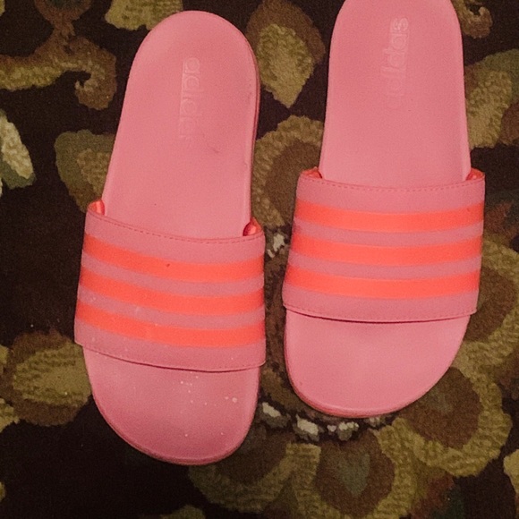 Adidas slides pink and orange size 7 - Picture 3 of 3